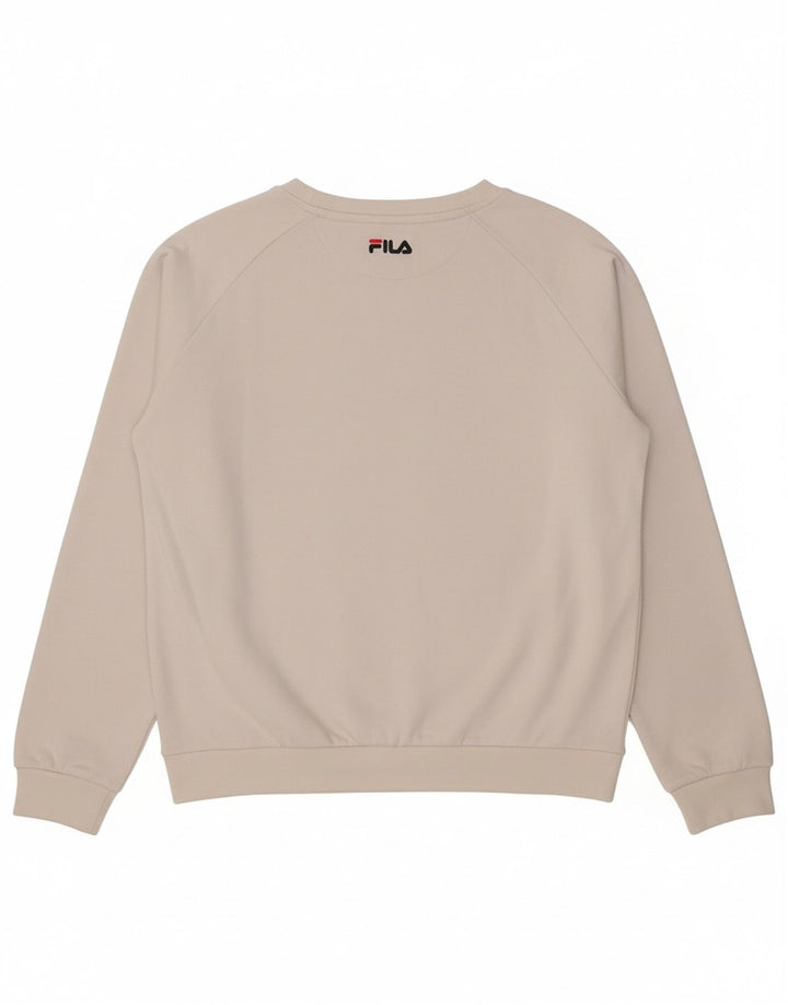 FILA Suéter gráfico feminino 9-10 anos algodão branco