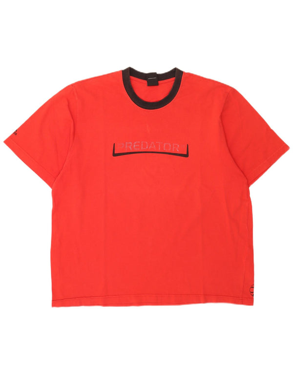 Adidas Herre Grafisk T-Shirt Top 2XL Rød Bomuld