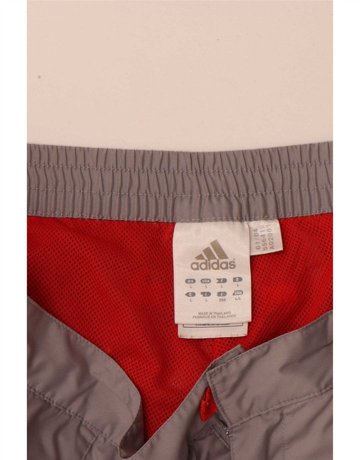 Pantaloncini Bermuda Adidas da uomo grandi W36 in poliestere grigio