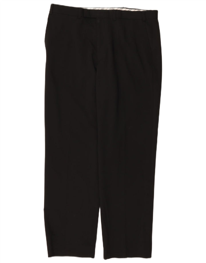 Marks & Spencer Mens Autograph Straight Suit Trousers W36 L31 Black