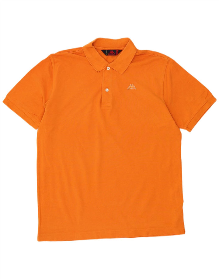 KAPPA Polo Homme Large Orange Coton