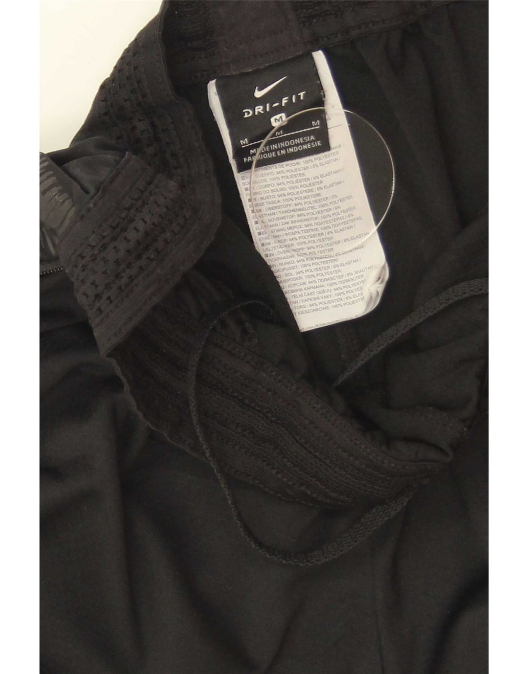 Nike Dame Dri Fit træningsdragt Bukser UK 12 Medium Sort Polyester