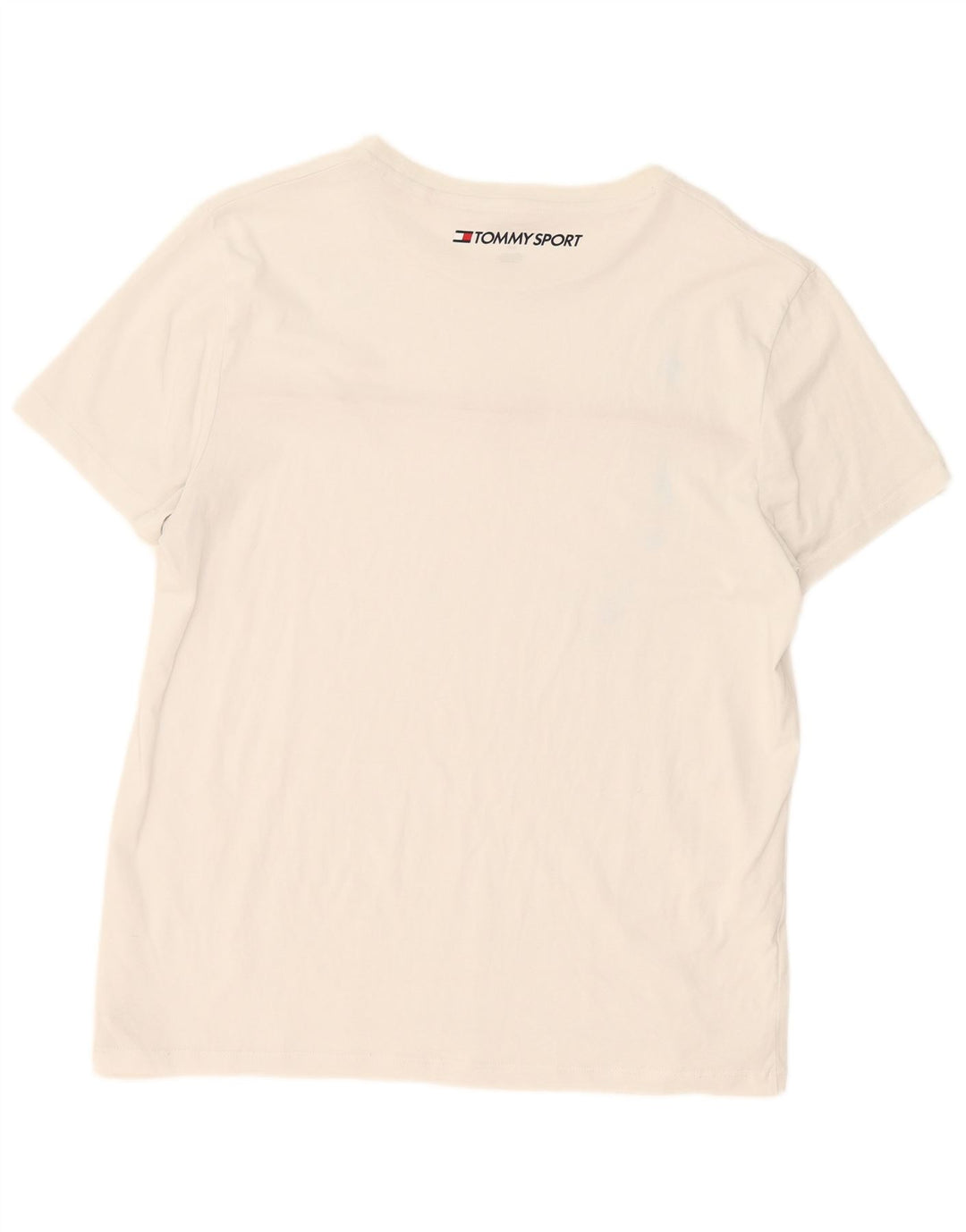 Tommy Hilfiger Herre T-Shirt Top Stor Hvid Bomuld