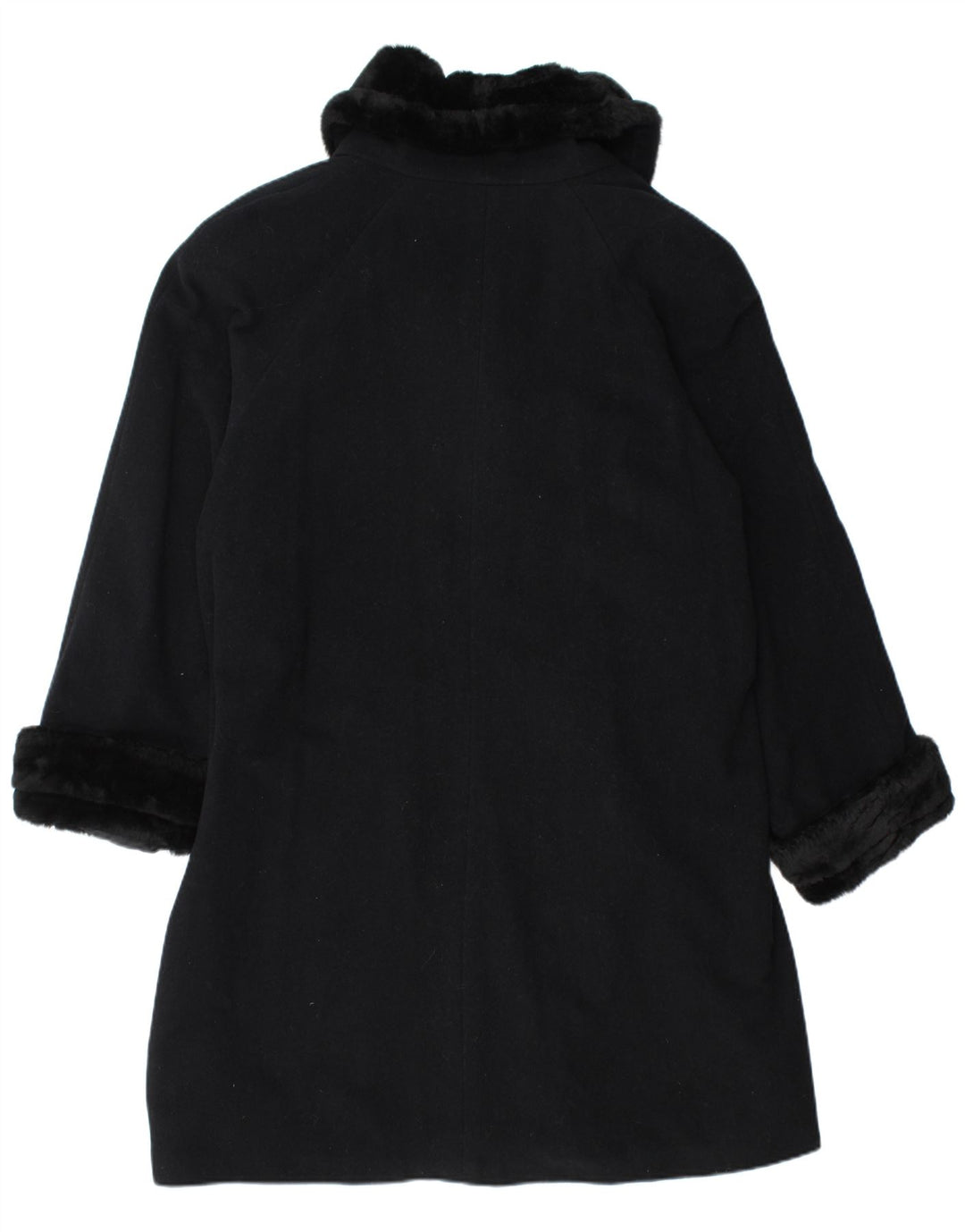 Barisal Dame Oversized Overfrakke UK 16 Stor Sort Uld