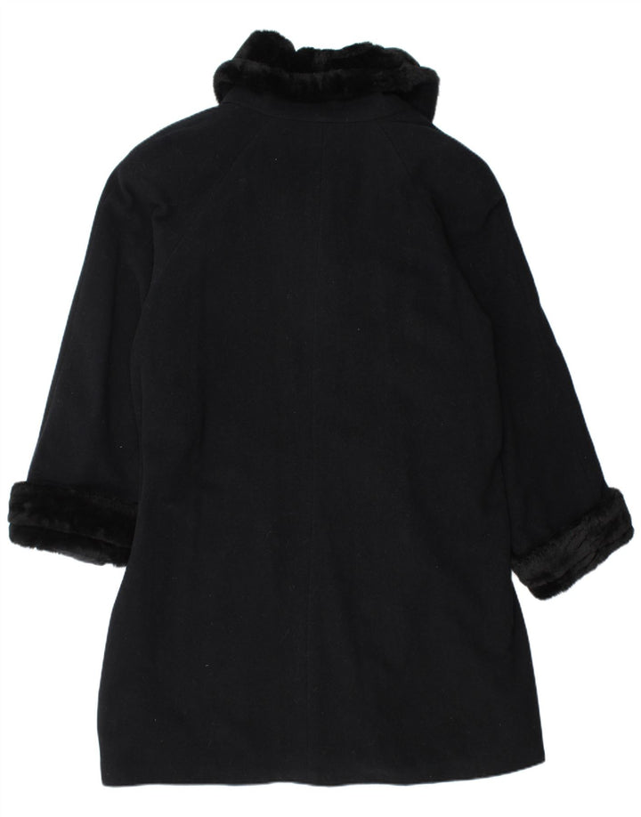 Barisal Dame Oversized Overfrakke UK 16 Stor Sort Uld