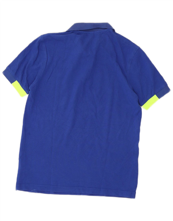 Polo da uomo Sun68 in cotone a righe blu medio