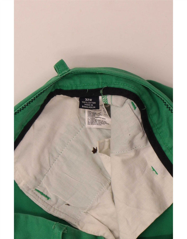 Nautica Herren Chinoshorts W32 mittelgrüne Baumwolle