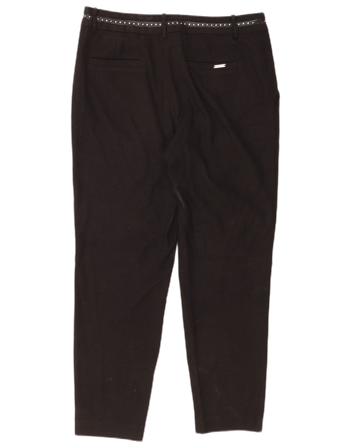 Guess Womens Slim Chino Trousers UK 16 Large  Black