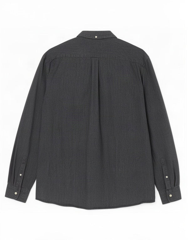 Barbour Uomo Camicia su misura 3XL Cotone a spina di pesce grigio