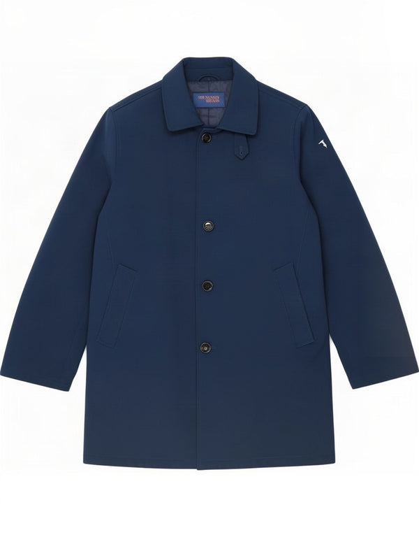 Trussardi Jeans Mens Overcoat UK 38 Medium Navy Blue