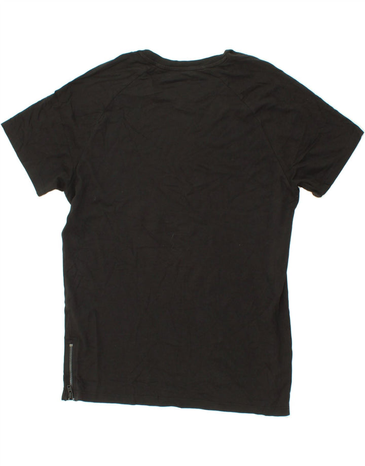 JACK & JONES Mens T-Shirt Top Medium Black Cotton Vintage Jack & Jones and Second-Hand Jack & Jones from Messina Hembry 