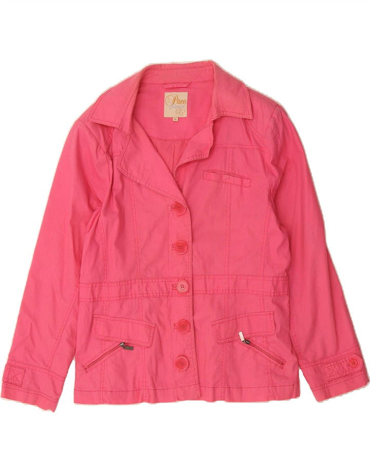 PACO Womens 5 Button Utility Jacket UK 18 XL Pink Cotton Vintage Paco and Second-Hand Paco from Messina Hembry 