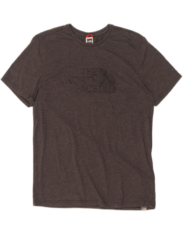 The North Face Mens Graphic T-Shirt Top Large Grey Flecked Polyester