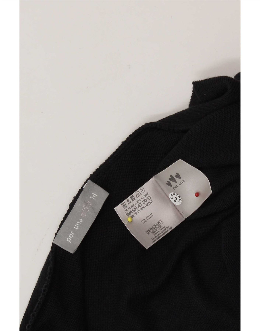 Marks & Spencer Womens Asymmetric Cardigan Sweater UK 14 Large Black