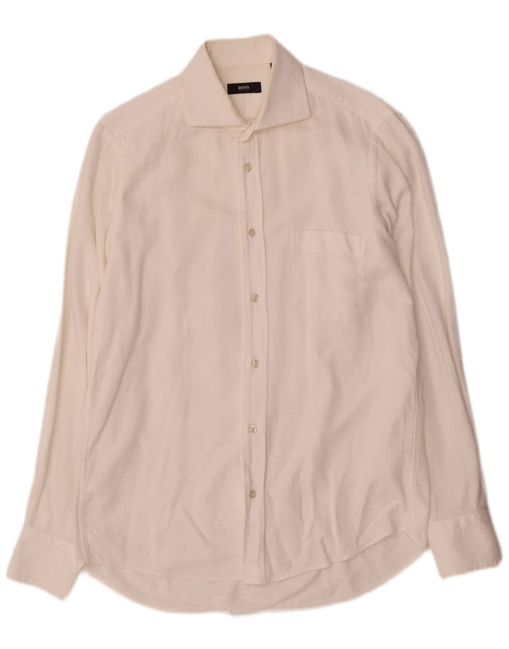 Camisa Hugo Boss Hombre Talla 38 Mediana Blanca