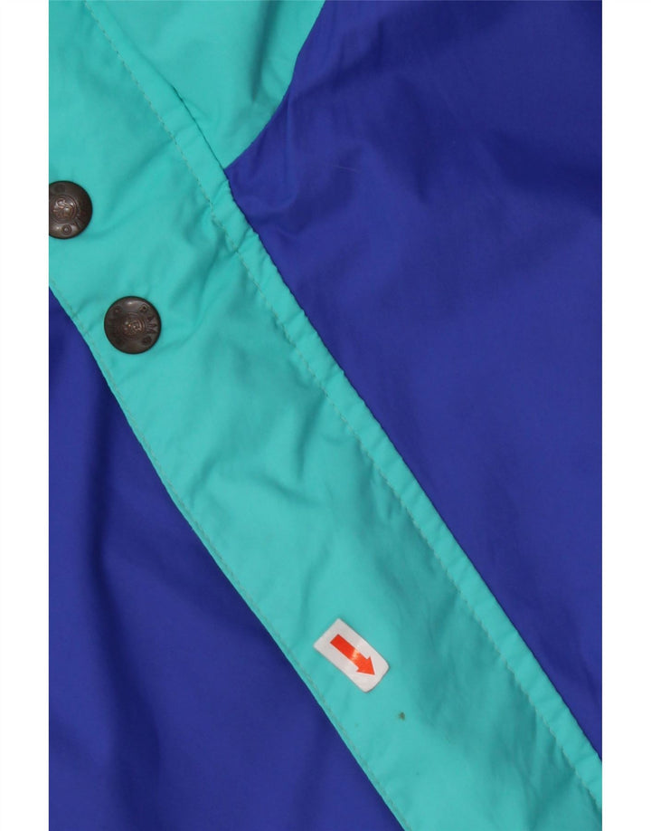 BAILO Mens Loose Fit Rain Jacket IT 46 Small Blue Colourblock Polyester