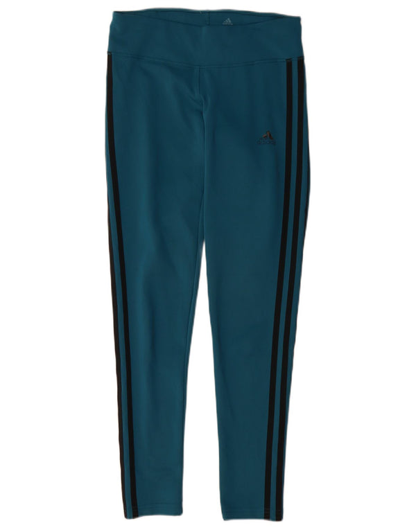 Leggings Adidas Climalite da donna UK 8/10 Piccolo poliestere blu