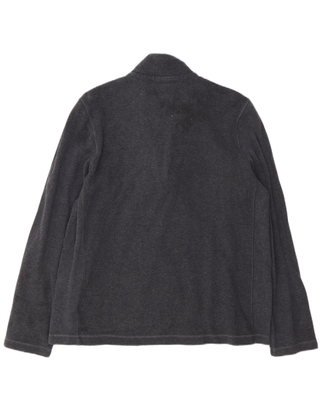 JACK & JONES Mens Zip Neck Jumper Sweater XL Grey Cotton
