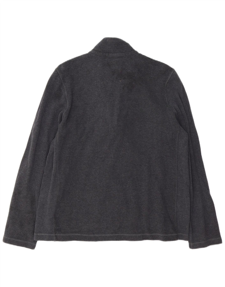 JACK & JONES Mens Zip Neck Jumper Sweater XL Grey Cotton