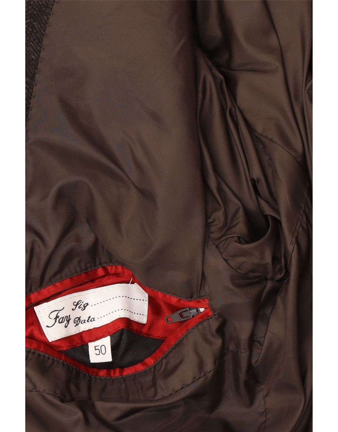 Fay Giacca Blazer da Uomo a 3 Bottoni IT 50 Large in Lana Spinata di Pesce Marrone