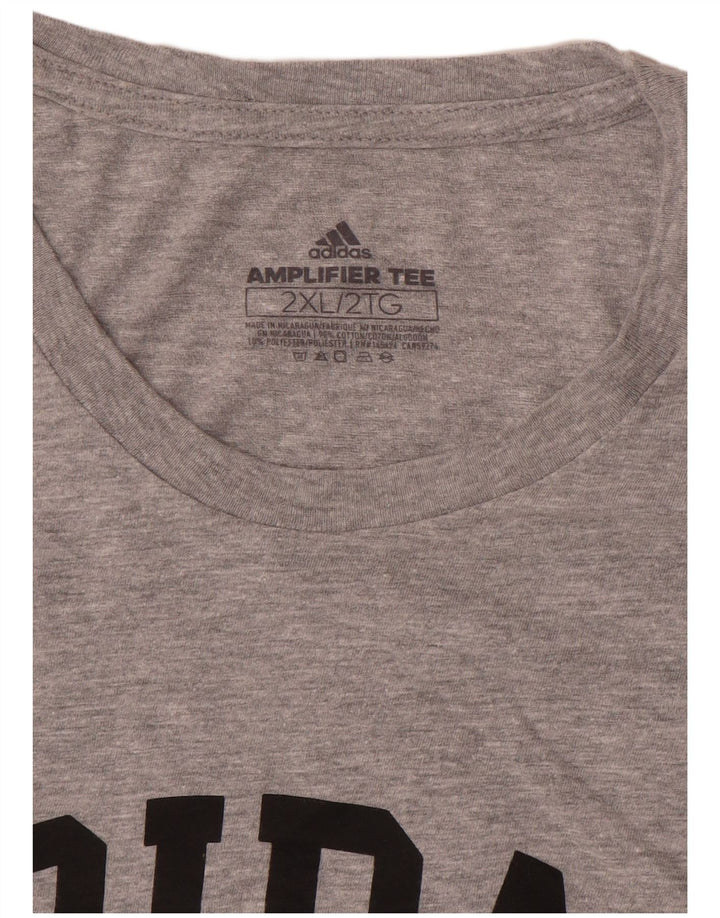 T-shirt grafica da uomo Adidas Top 2XL Grigia