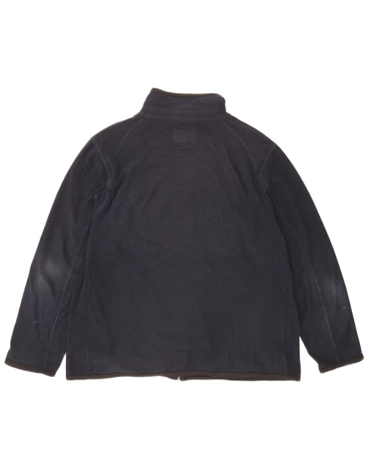 Marks & Spencer Mens Fleece Jacket UK 42 XL Navy Blue Polyester