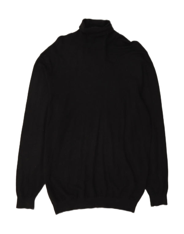Maglione Zara da uomo con collo alto e maglione grande in viscosa nera