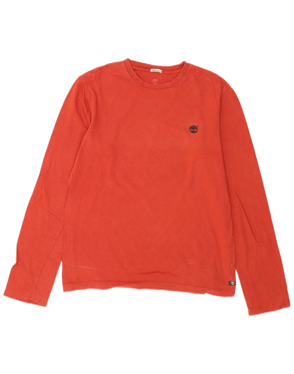 Timberland Mens Earthkeepers Graphic Top Long Sleeve Medium Red Cotton