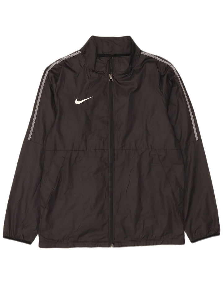 Nike Jungen-Trainingsanzug-Top-Jacke, 13–14 Jahre, XL, schwarzes Polyester