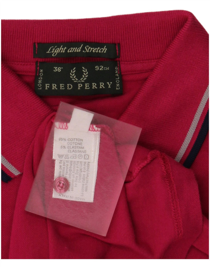 Fred Perry Mens Polo Shirt Small Pink Cotton