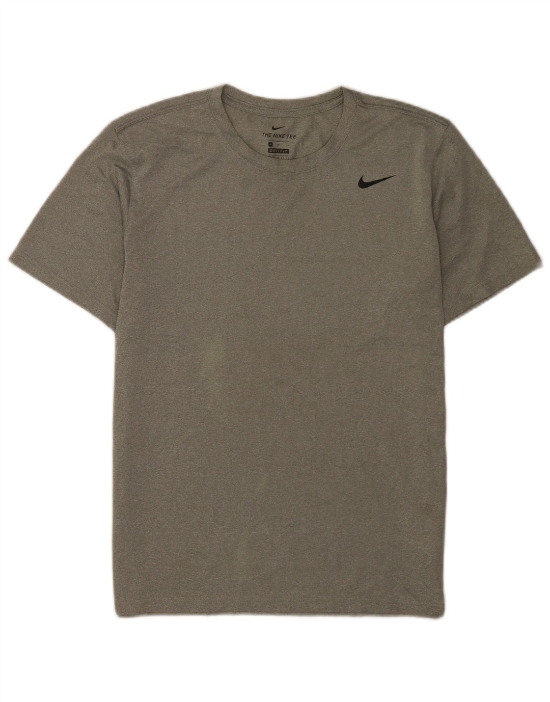 Nike Herren Dri Fit T-Shirt-Oberteil aus mittelgrauem Polyester