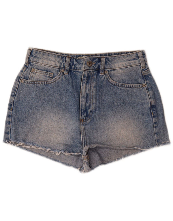 Pantaloni scurti Jack Wills pentru femei Salcombe cu talie înaltă din denim UK 8 Small W28 Blue