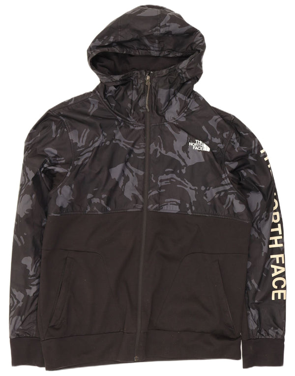 The North Face Pull à capuche zippé graphique pour hommes, grand camouflage noir