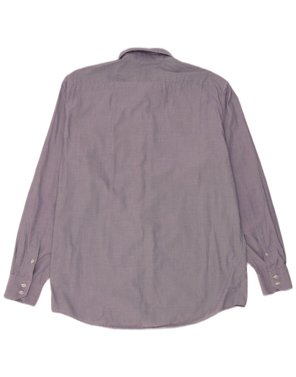Lacoste Mens Shirt Size 43 Large Blue Cotton