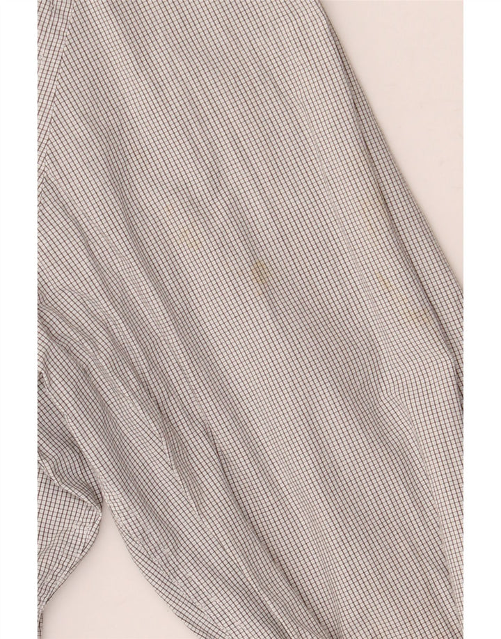 Camicia formale slim fit da uomo Calvin Klein in cotone a quadretti grigio medio