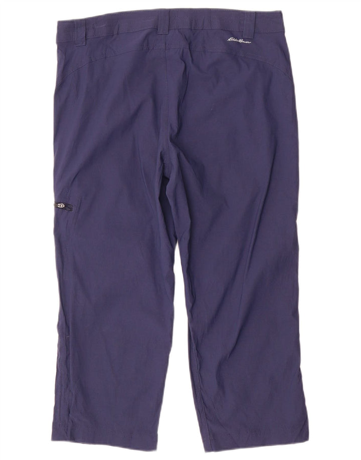 EDDIE BAUER Womens Straight Capri Trousers US 8 Medium W32 L20 Navy Blue