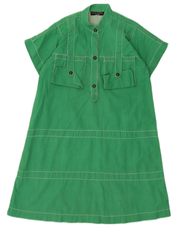 Vintage Girls A-Line Dress 12-13 Years Green