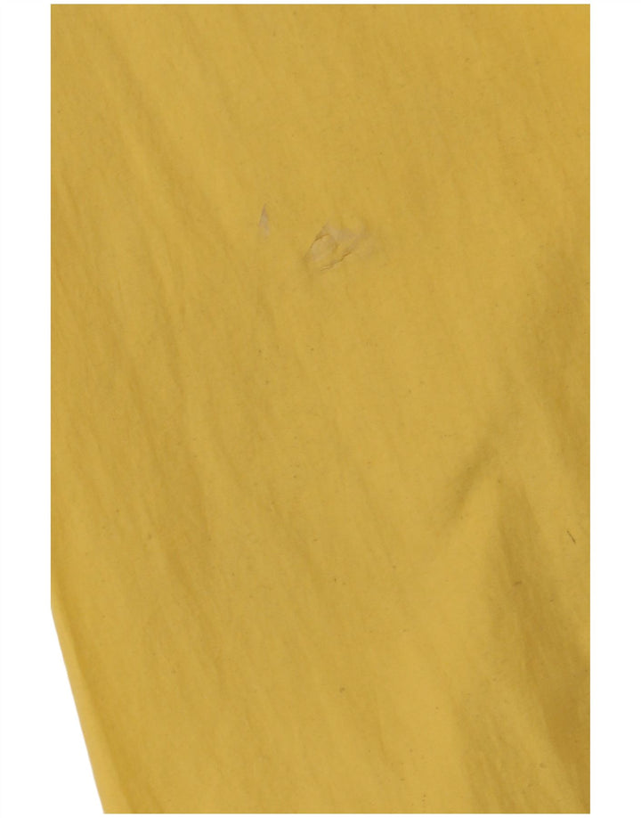 Tommy Hilfiger Mens Hooded Rain Jacket UK 38 Medium Yellow Nylon