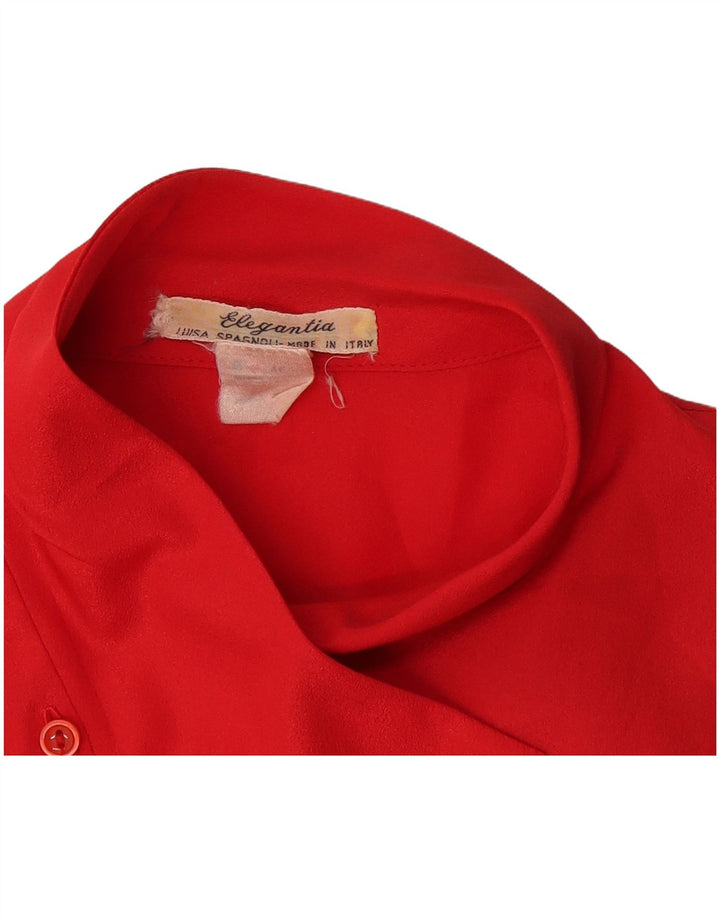 Vintage Womens Long Sleeve Blouse Top IT 46 Large Red