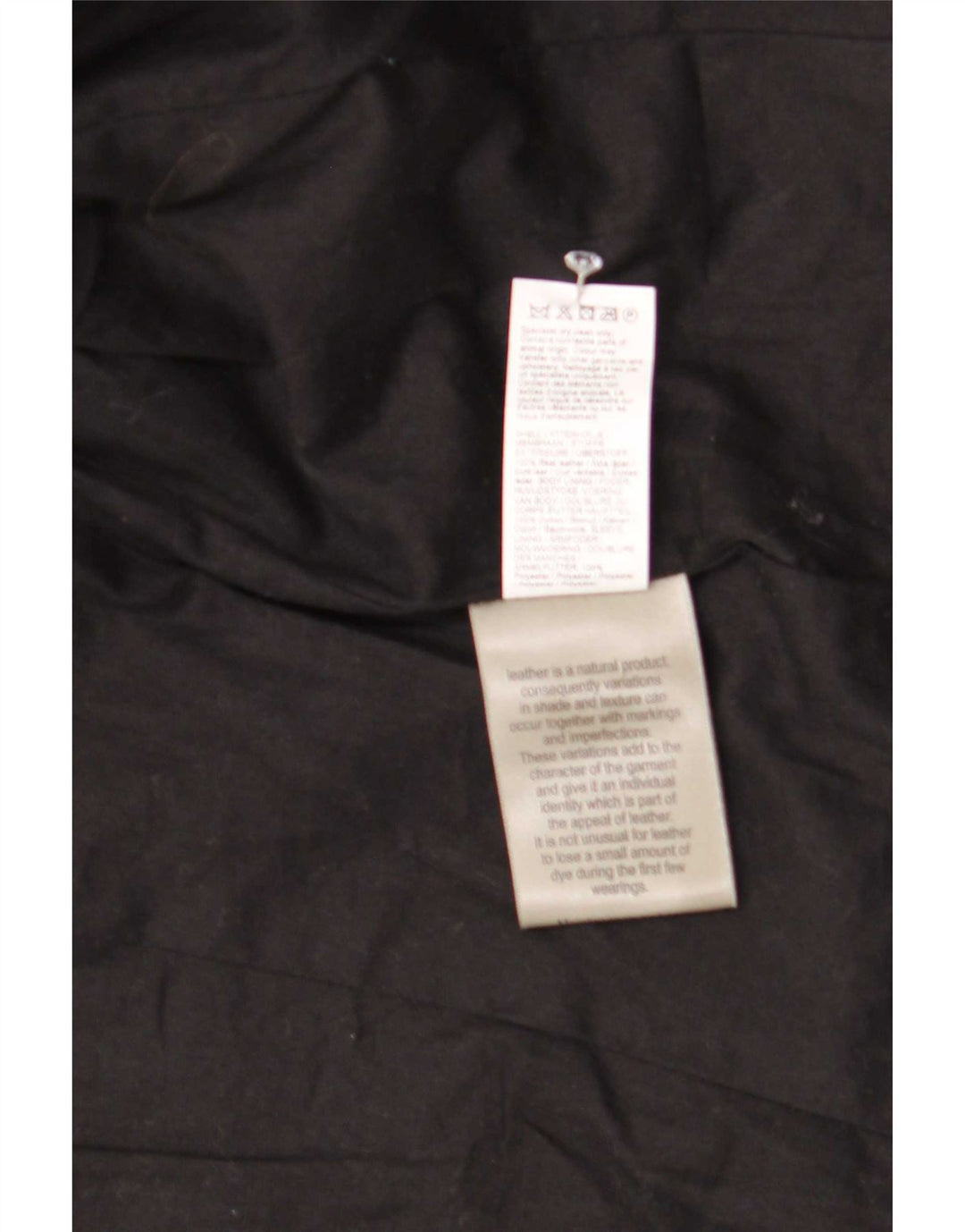 River Island Dame Læder Biker Jacket UK 12 Medium Sort