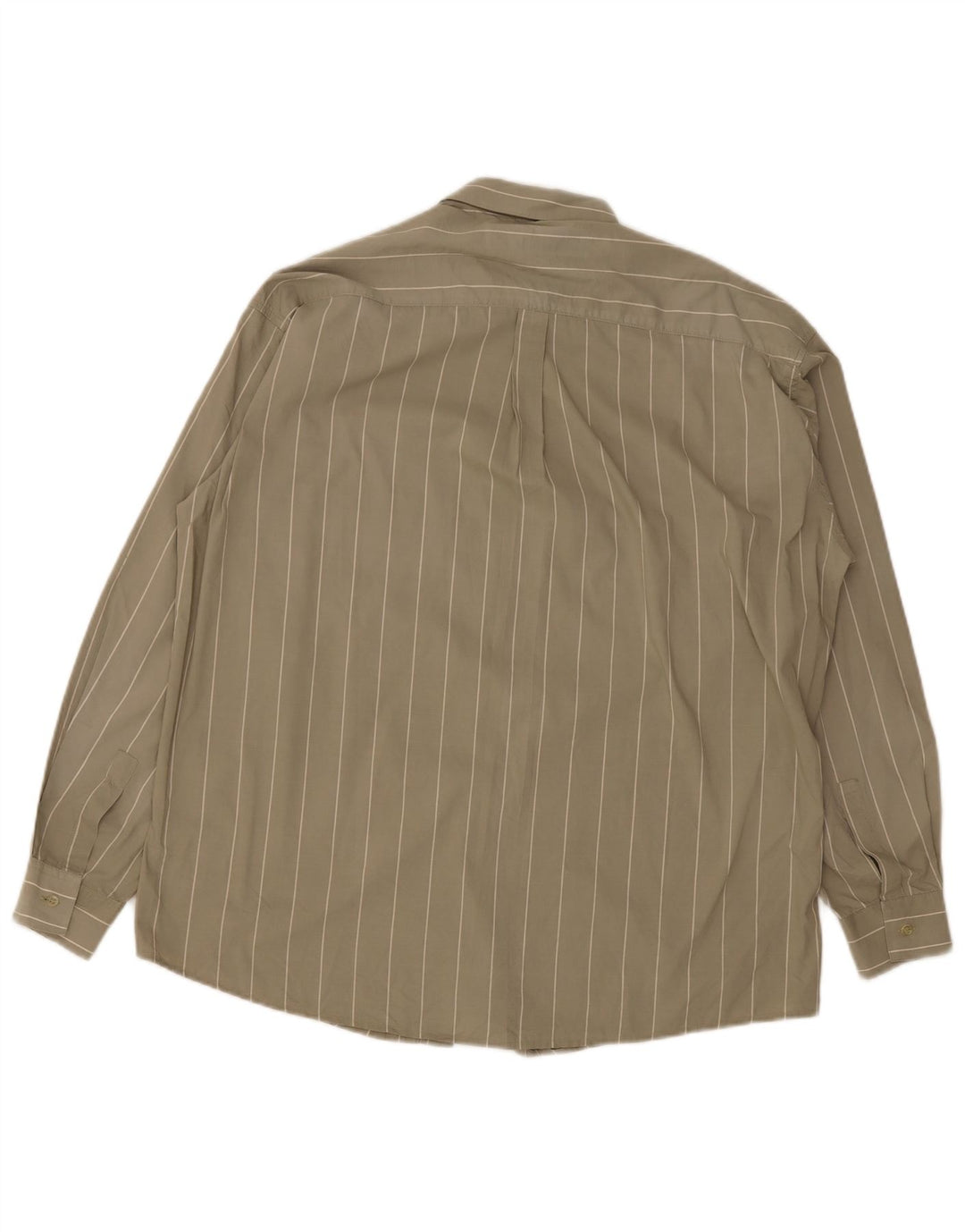 Chemise Homme Vintage Rayée Kaki Moyen