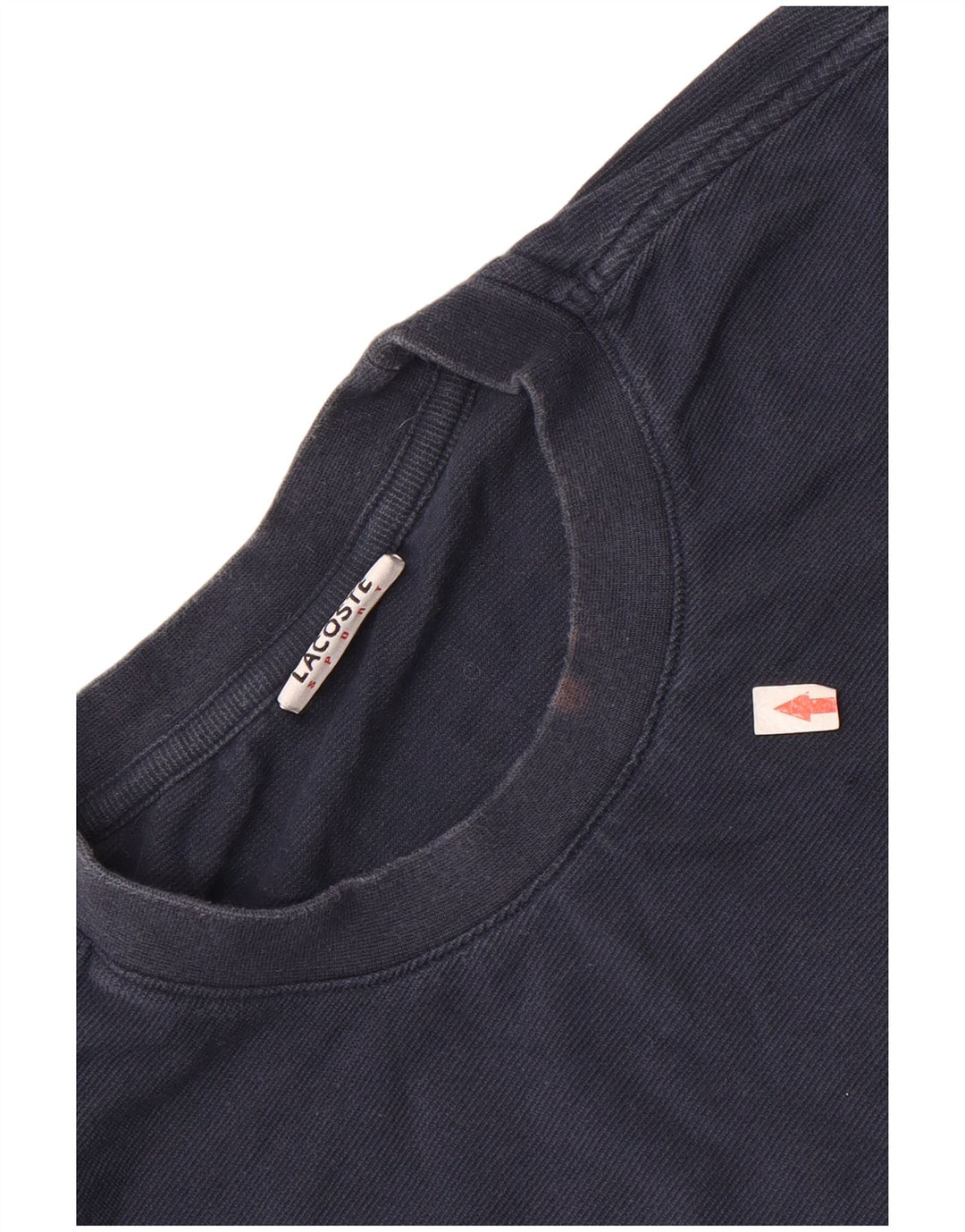 Lacoste Mens T-Shirt Top Size 3 Small Navy Blue Cotton