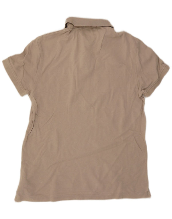 Tommy Hilfiger Mens Regular Fit Polo Shirt Small Beige Cotton