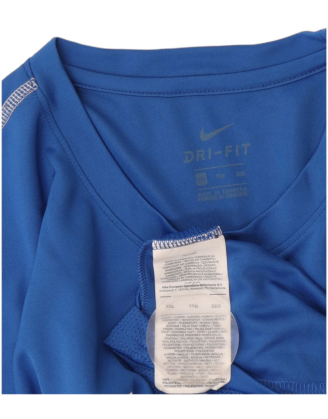 Nike Herren Dri Fit T-Shirt Top 2XL Blau Polyester