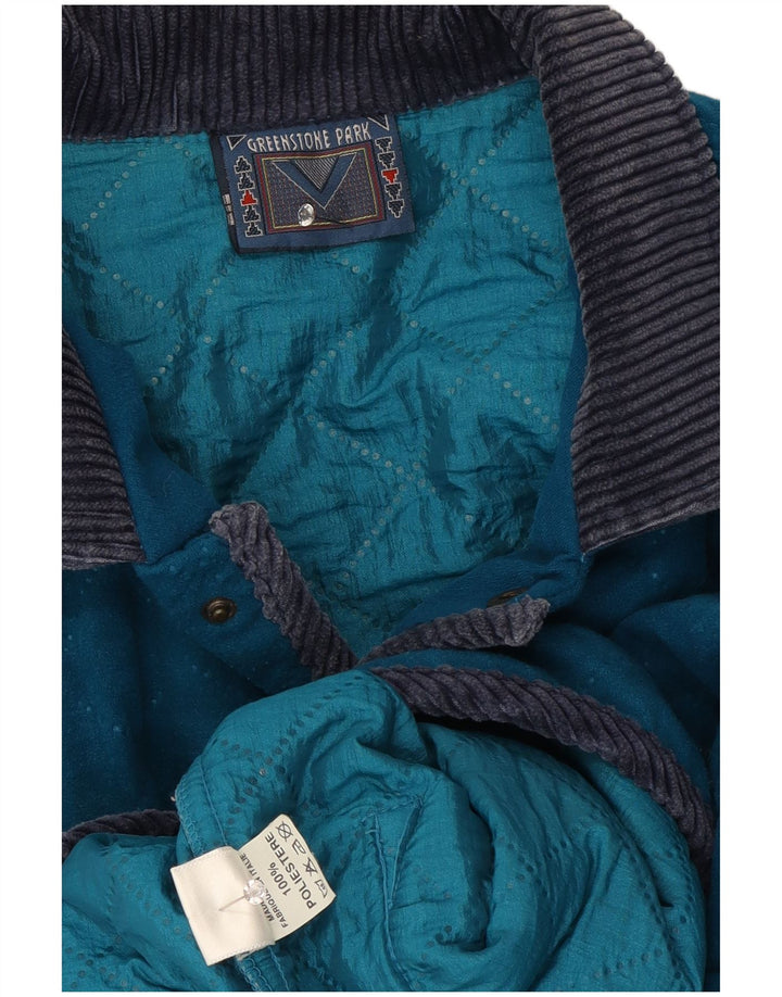 Greenstone Park Mens Quilted Jacket UK 38 Medium Blue Polyester