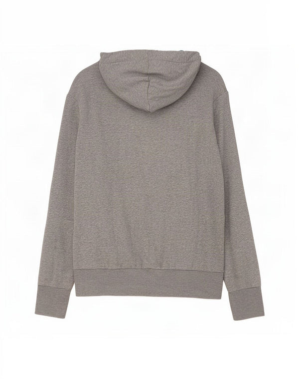 Puma Pull à capuche zippé graphique pour femme UK 16 Large Gris Coton