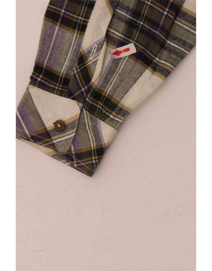 Cămașă Vintage pentru bărbați din flanel mic, multicolor, din bumbac