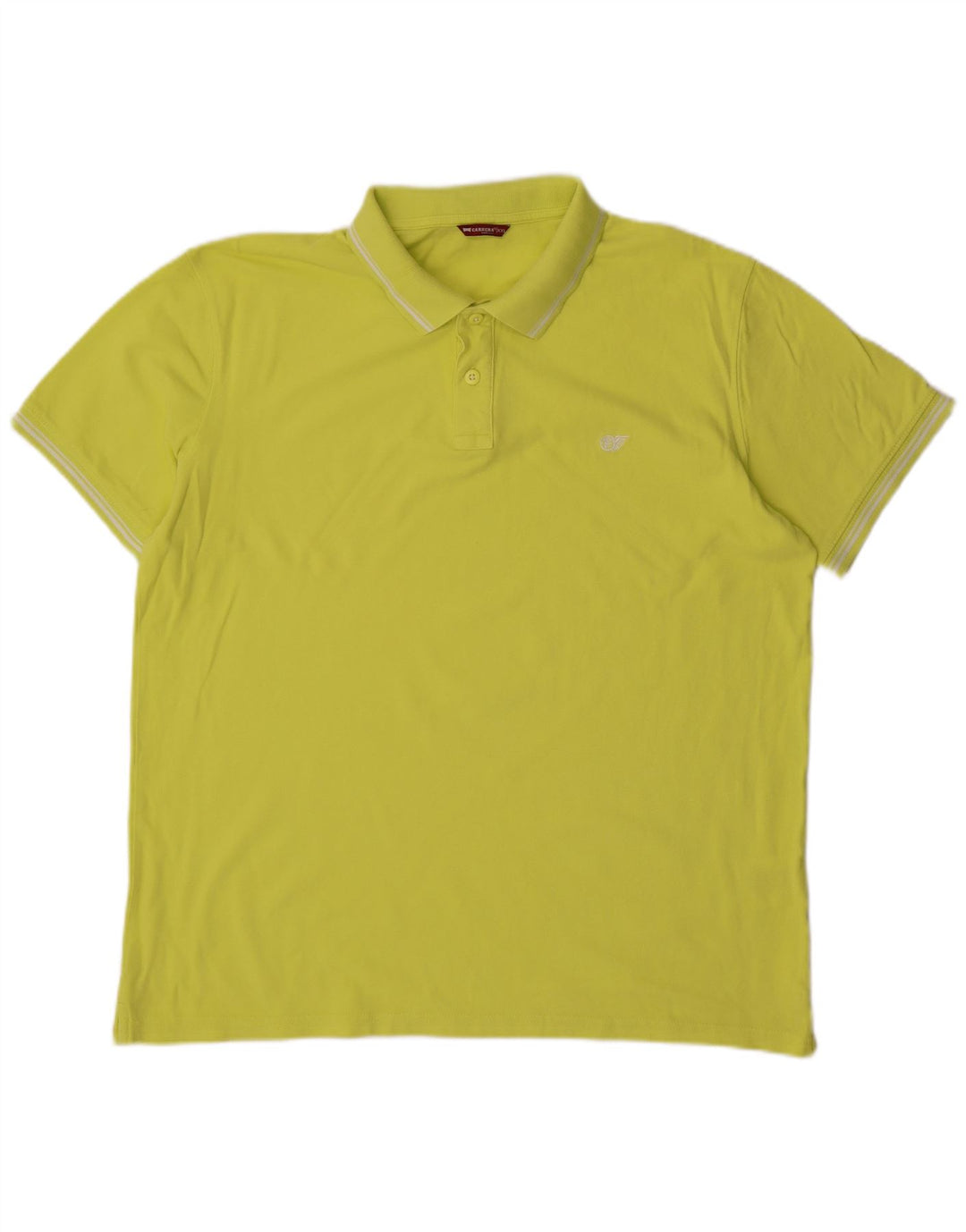 CARRERA Mens Polo Shirt 2XL Yellow Cotton
