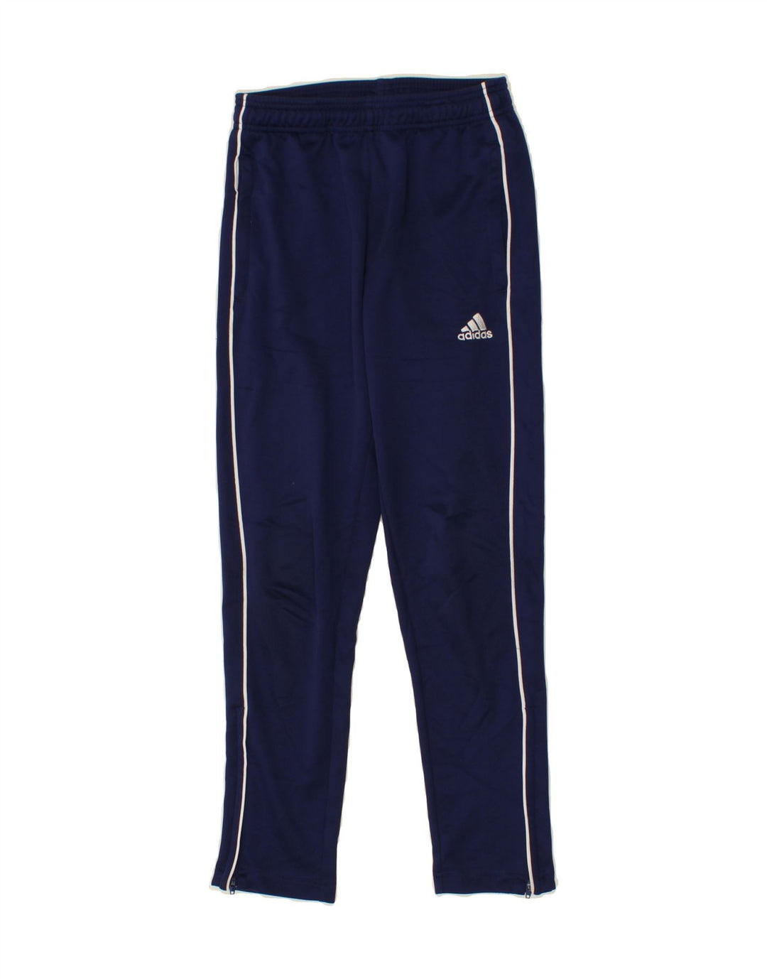 ADIDAS Boys Climalite Tracksuit Trousers 11-12 Years Navy Blue Polyester Vintage Adidas and Second-Hand Adidas from Messina Hembry 