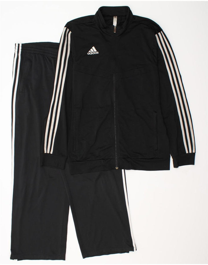 Adidas Męski pełny dres, duży, czarny poliester